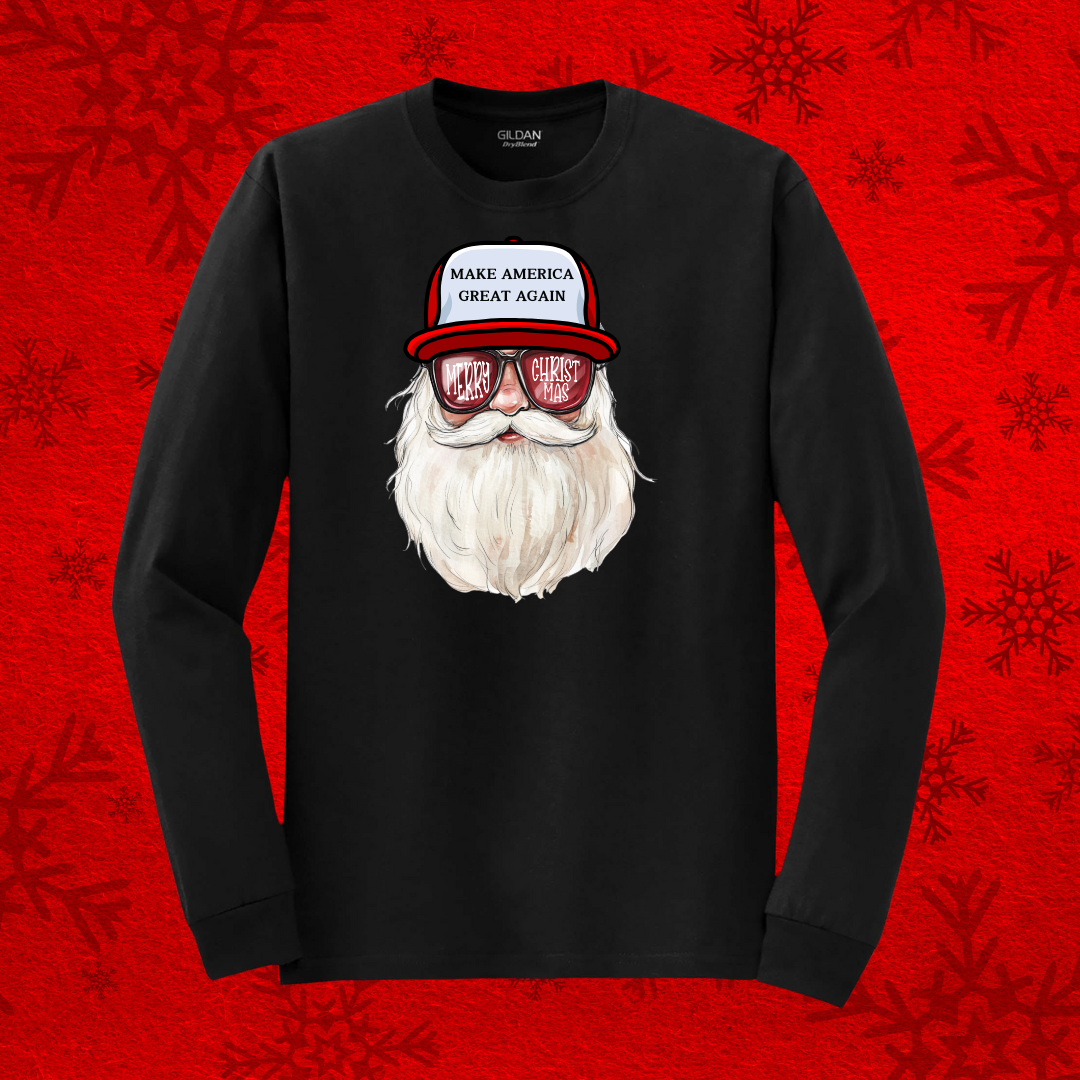 MAGA Cool Guy Santa Long Sleeve